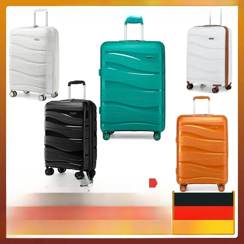 AliExpress - KONO-Valise à roulettes légère avec serrure TSA, valise rigide, polypropylène, M, L, XL, ensemble de 2, 3/4 pièces