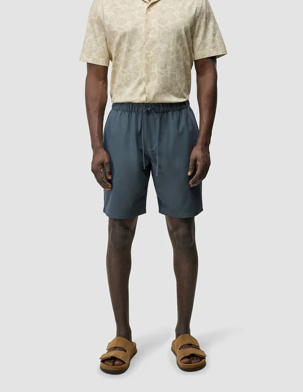 Shaping New Tomorrow - Tech Linen Elastic Shorts - Navy - Herr - Storlek 28/