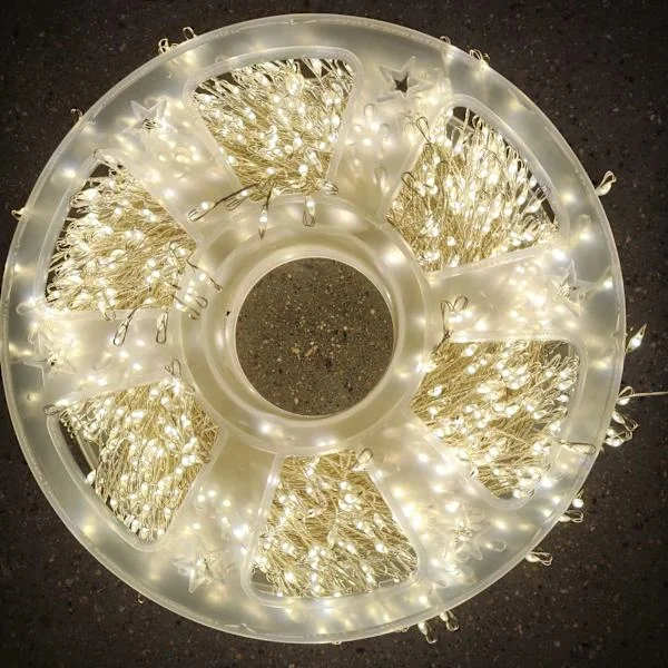 1000 LED 25M String Lights Outdoor/Indoor, Christmas Lighting Warm White Mains Powered, 8 Lighting Modes Waterproof Christmas Tree Lights - Silver 
