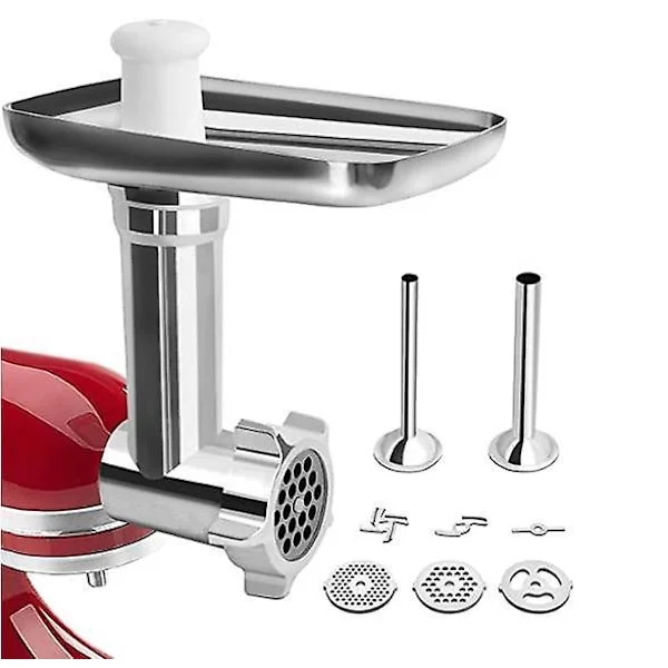 KitchenAid Köttkvarn Tillbehör, KitchenAid Köttkvarn för Matberedare, med 3 Malplattor