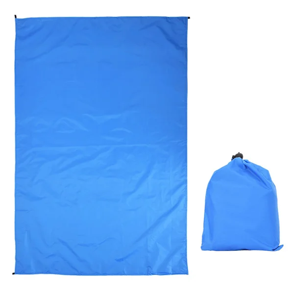 Ultralett Mini Utendørs Teppe Underlagsmatte med Bæreveske for Camping Piknik Kongeblå 100x145