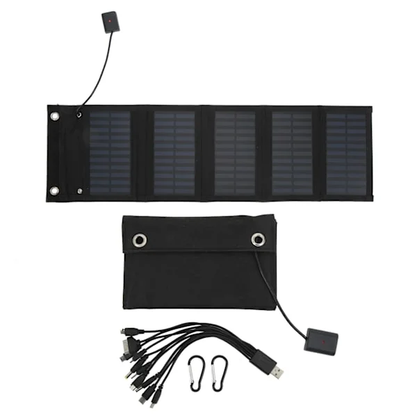 25W Solpanel Vikbar Pack IP65 Vattentät Antioxidation med USB-kabel för Övervakningskameror Bärbara Datorer
