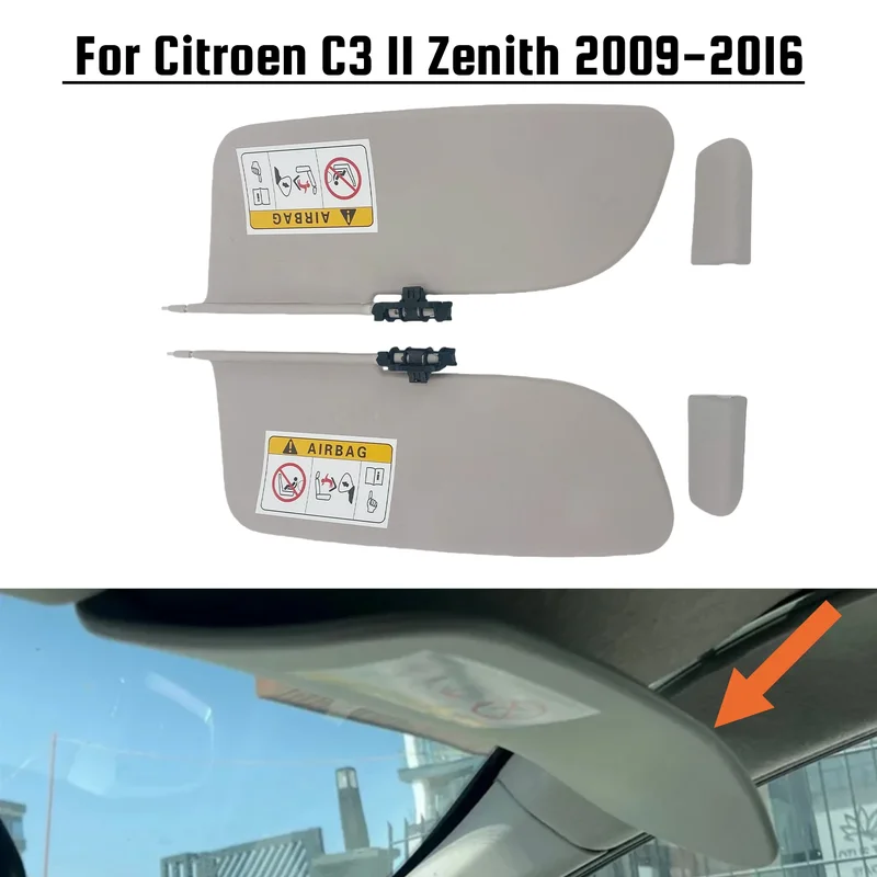 AliExpress - Pare-soleil intérieur de voiture, pour citroën C3 II Zenith 2009 – 2016, pare-soleil pour conducteur gauche, pare-soleil avant droit 