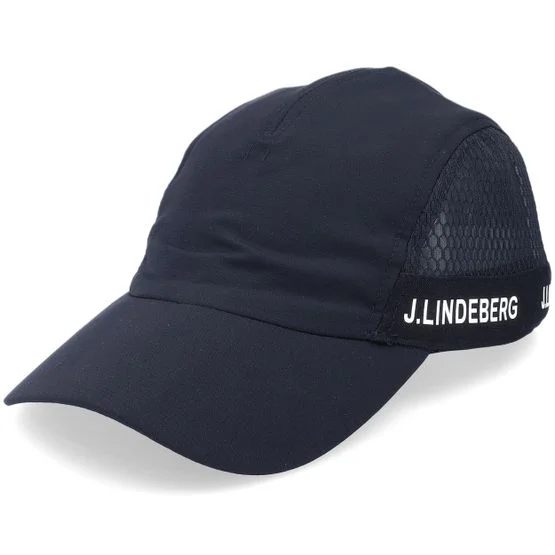 J.Lindeberg - Schwarz unconstructed Cap - Rock Golf Cap Black Dad Cap / Unconstructed @ Hatstore