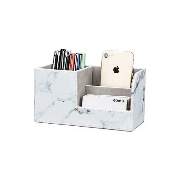 Pen Holder Desk - Desk Pen Holder Organizer Desk Accessories Office Supplies Organization Decor (White)