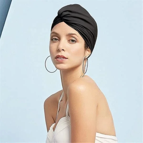 Swim Cap for Long Hair, Pleated Swimming Cap for Adults, Elastic Swim Caps for Women