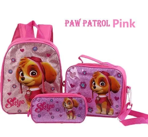 Pink Paw Patrol Pink Backpack School Bag 3 Pack Birthday Gift