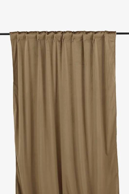 Venture Home - Sivuverhot Mary 2/pakk - Ruskea - Lenkkiverhot - 135X250 - - Homeroom