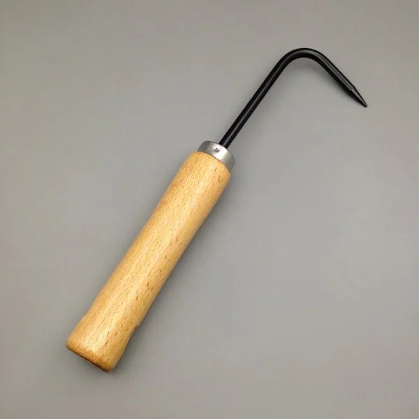 Fast kolstål Bonsai Tools Krok Trähandtag Slitstarkt gräs