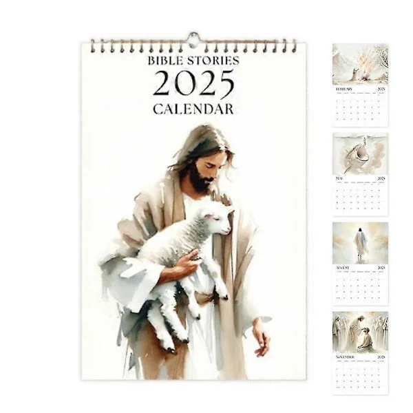 2026 Kristne Bibelhistorier Vægkalender, Wire-Binding Vægkalender