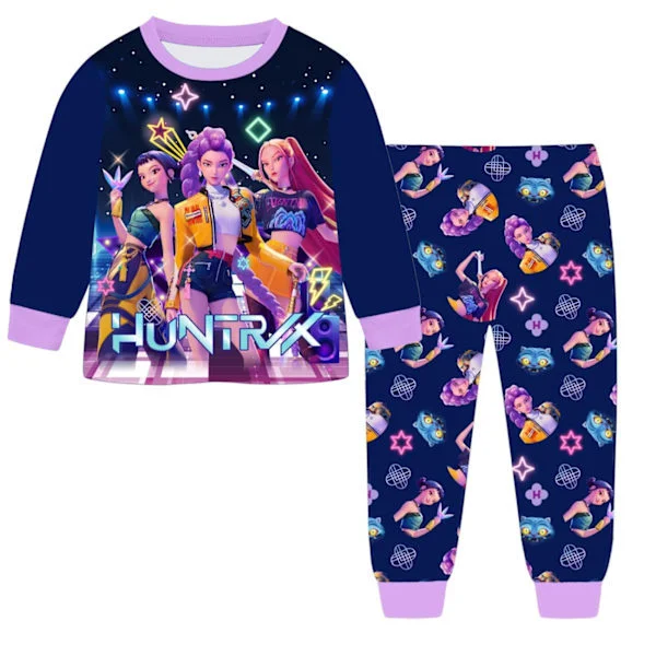 KPOP DEMON HUNTER Børne Langærmet Pyjamas Sæt Hjemmetøj S10505 Sæt 120cm s10505 sæt 120cm