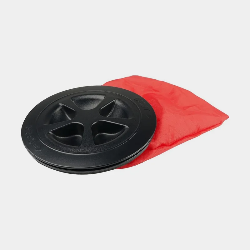 Inspektionslucka med påse SEAFLO 4" Hatch Cover with Bag, rund, Ø138/96 mm, med skruvlock, svart
