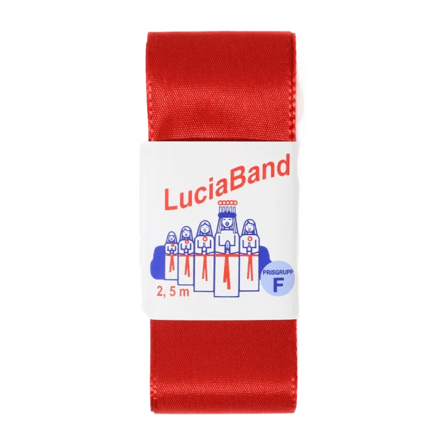 Trend-Tex Luciaband 40 mm Sytillbehör Röd 40mm x 2,5m