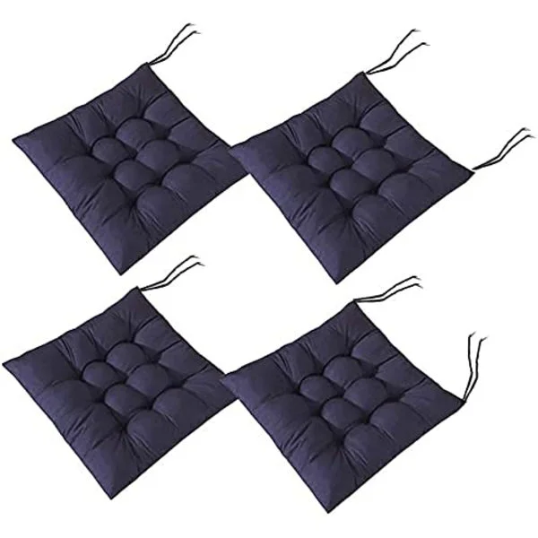 4 stk myke stolpute, stolpute med bånd, stolpute spisestue for hage uteplass kjøkken spisestue (40x40cm)C