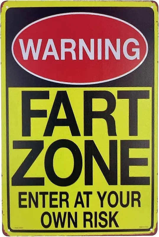 Tinn Skilt | Metallveggplakat | Fart Zone Advarsel Gå inn på egen risiko 8 x 12 tommer | Dekorativ Plakett for Bedrift Hjem Bar Rom Garasje Hage Mann 
