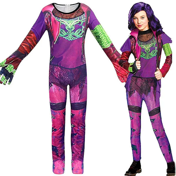 Descendants 3 Audrey Mal Roll Play Bodysuit Barnkläder för Flickor Jumpsuit Fancy Up Kostym