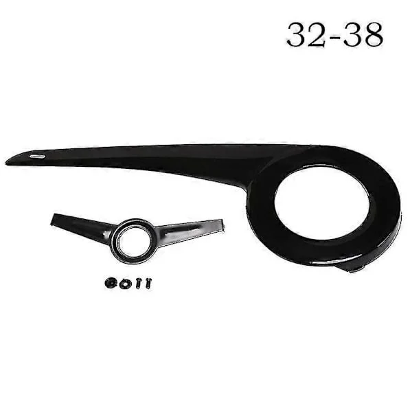 Sort ABS-plast Cykel Kædeskærm Dæksel Cykelkædebeskytter Skal 32-38 Tænder
