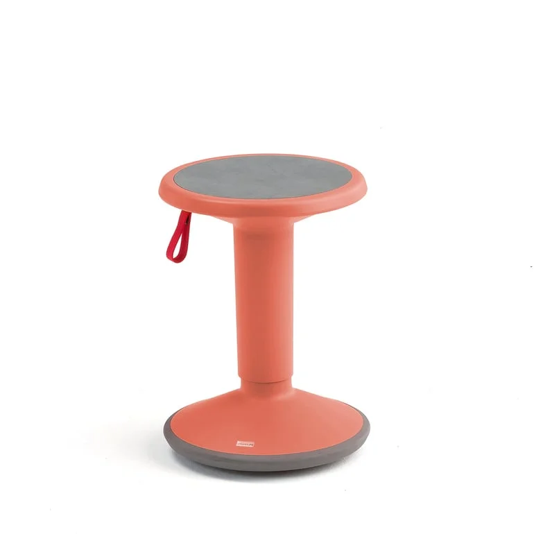 Wobble stool UP, height-adjustable, orange