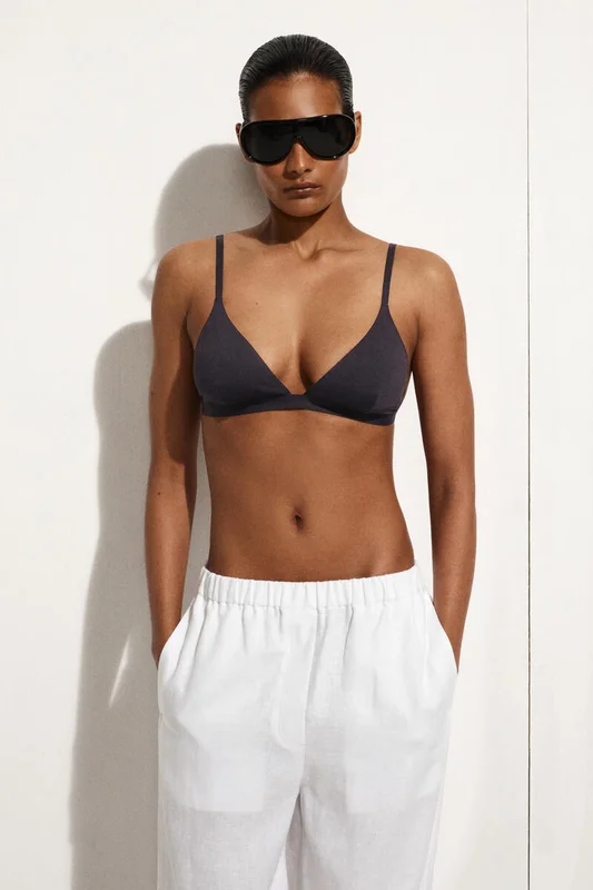 COS Triangle Bikini Top in Blue - Women
