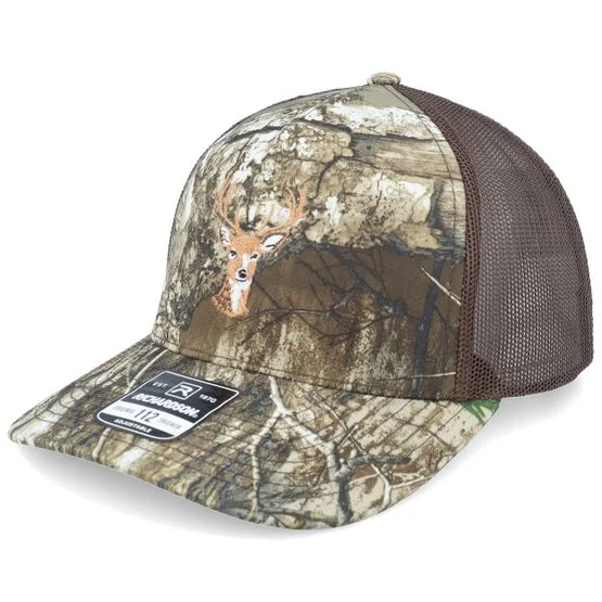 Wild Spirit - Camo trucker Casquette - Deer Embroidery Realtree Edge/Brown Trucker @ Hatstore