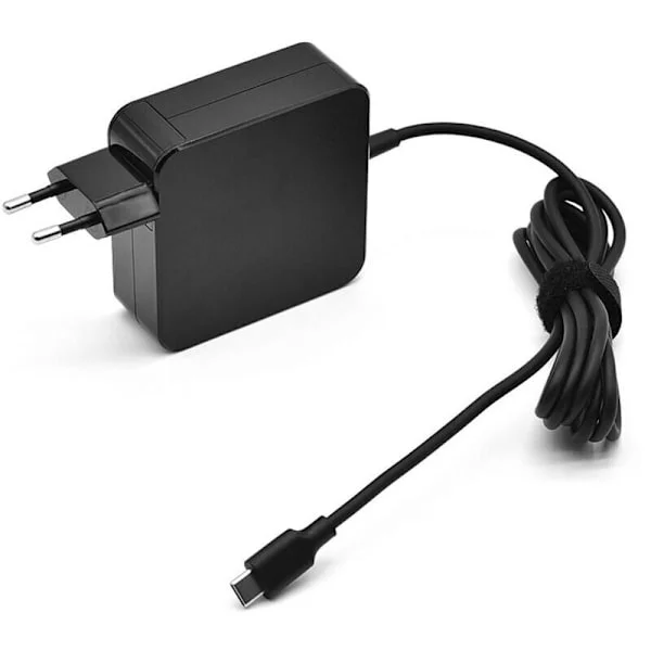 65W USB-C-lader Type-C strømadapter for MacBook Pro/Air, Lenovo ThinkPad, Huawei MateBook, Xiaomi Air, Samsung Chromebook Plus og nettbrett.