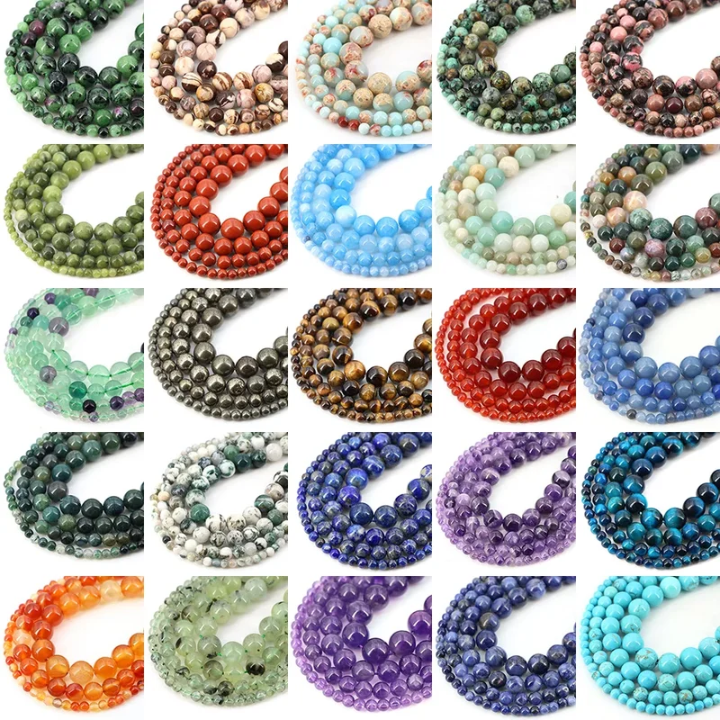 AliExpress - Natuursteen Kralen Blauw Tijgeroog Kristal Amethist Rozenkwarts Edelsteen Kraal voor Sieraden Maken Armband Ketting 4/6/8/10MM