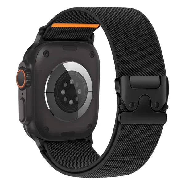 Fallskjermstropper for Apple Watch Ultra 2 armbånd 49mm 45mm 46mm 44mm 42mm 40mm 41mm Correa armbånd IWatch Series 10 9 8 7 6 3 SE svart