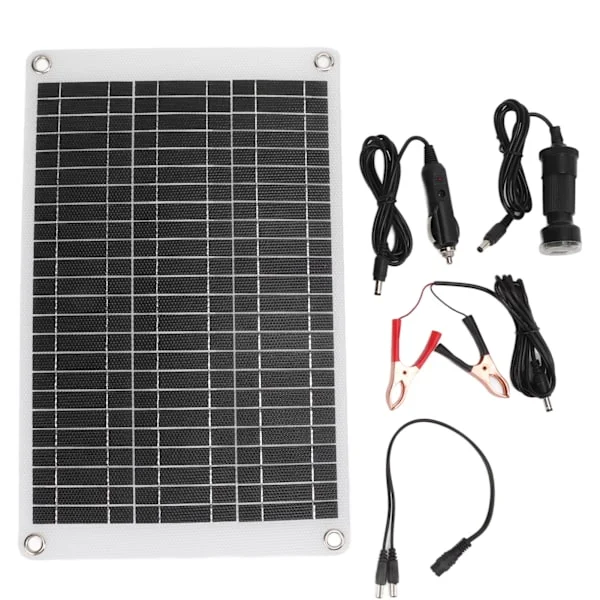 15W solpanel batteriladdare bärbar för bil, motorcykel, husbil, mobiltelefon 12V