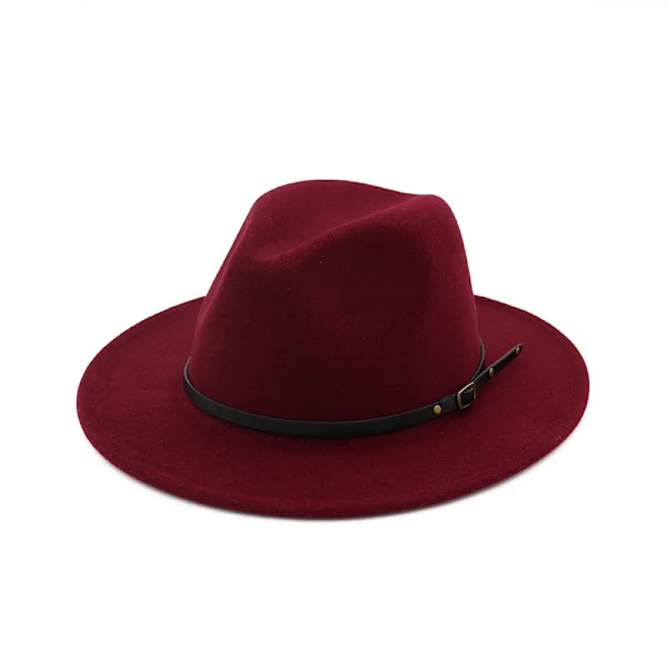 Villahuopahattu Fedora naisille tai miehille (punainen)