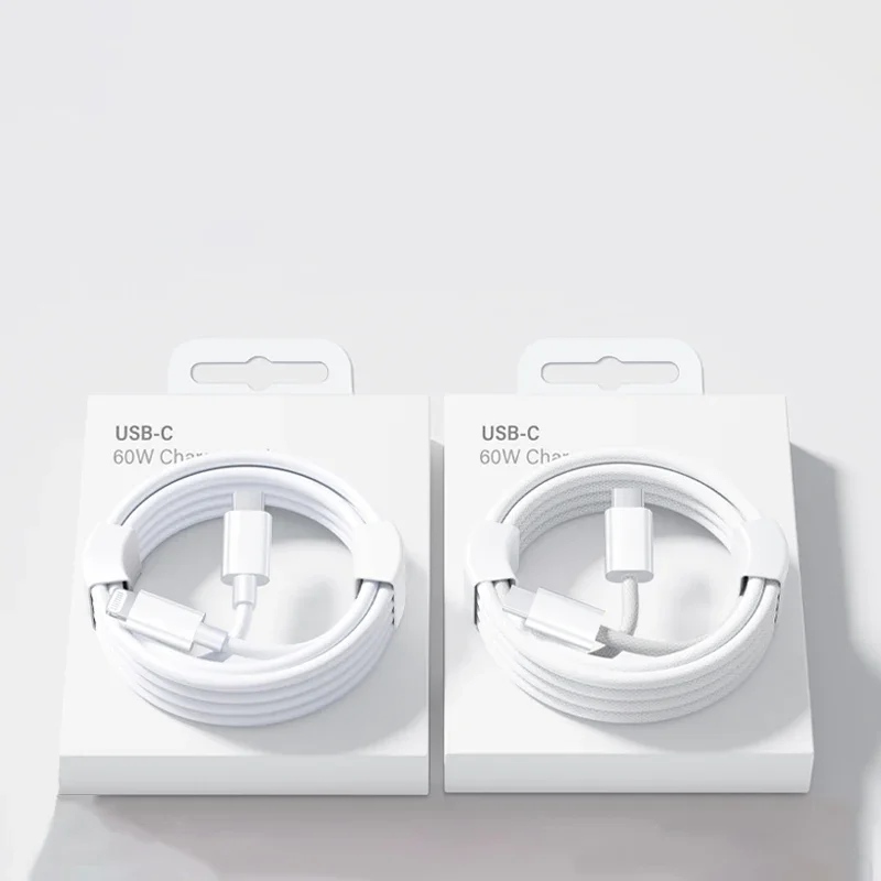 AliExpress - Apple D'origine PD 60W Charge Rapide Chargeur Câble Pour iPhone 17 16 15 14 13 12 11 Pro Max X XS XR 8 Plus USB Type C Lightning Câble de