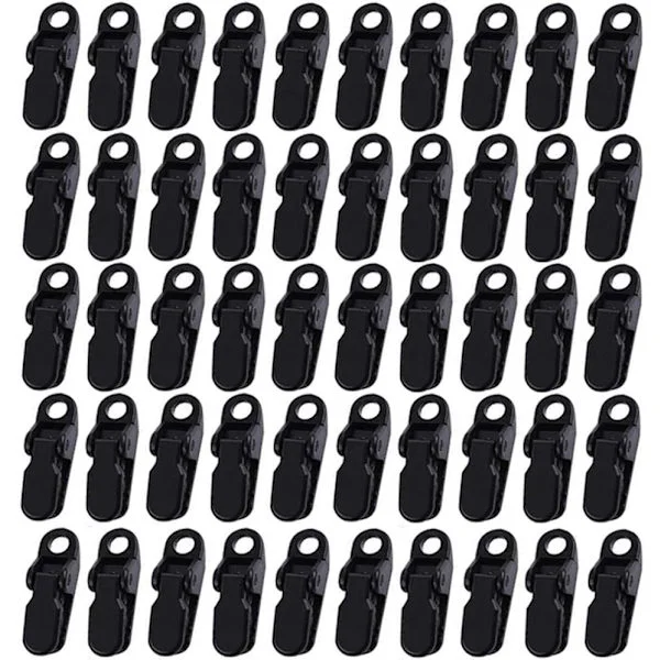 50 stk. - Clips Vindtætte Markise Clips Plast Snaps Plast Alligator Clips Plast Alligator Clip Lille Klemme Presenning Markise Clip til Udendørs 