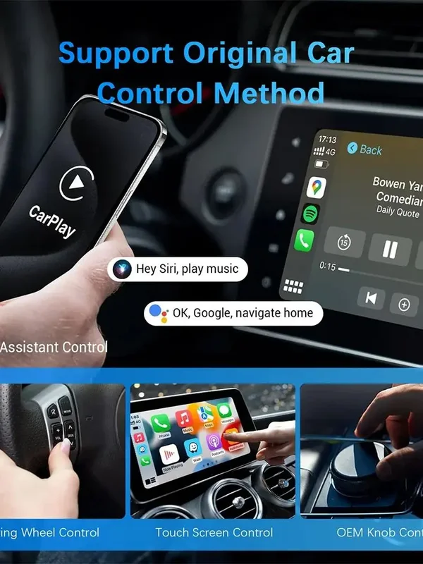 AliExpress - 2026 Anyfar 2-in-1 Kabelloser CarPlay-Adapter & Android Auto Wireless-Adapter 5GHz WLAN USB Plug & Play CarPlay Wireless
