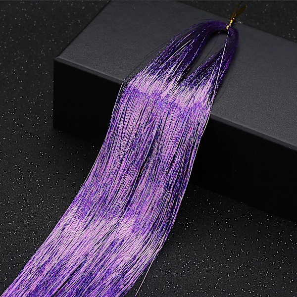 36inch Hair Tinsel Sparkling Glitter Tinsel Fairy Hair Extensions Heat Resistant Party Highlight