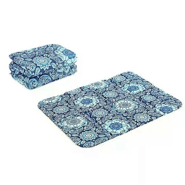 Bärbar Picknickmatta - Fuktsäker, Sval Kudde, 38,5x28,3cm, Blommig Design Elegant Rytm Blomma