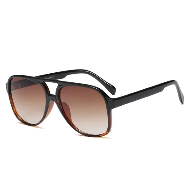 YAMEIZE Retro Pilot Solbriller Dame Herre Briller Vintage Oversized Herre Briller Gule Linser Kørebriller Oculos De Sol Masculino