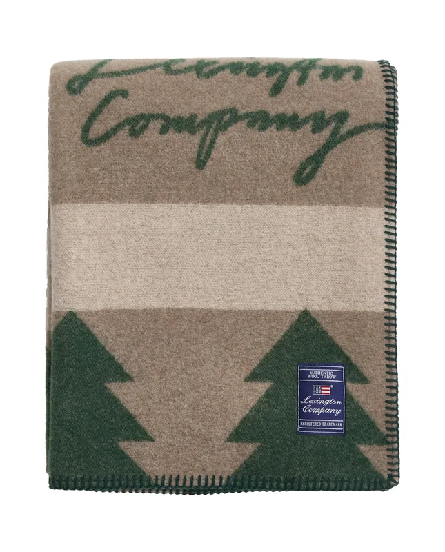 Lexington Tree jacquard resirkulert ull pledd