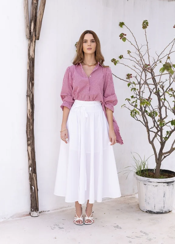 Astrid Skirt Sugar White Poplin Sugar White Poplin / XS