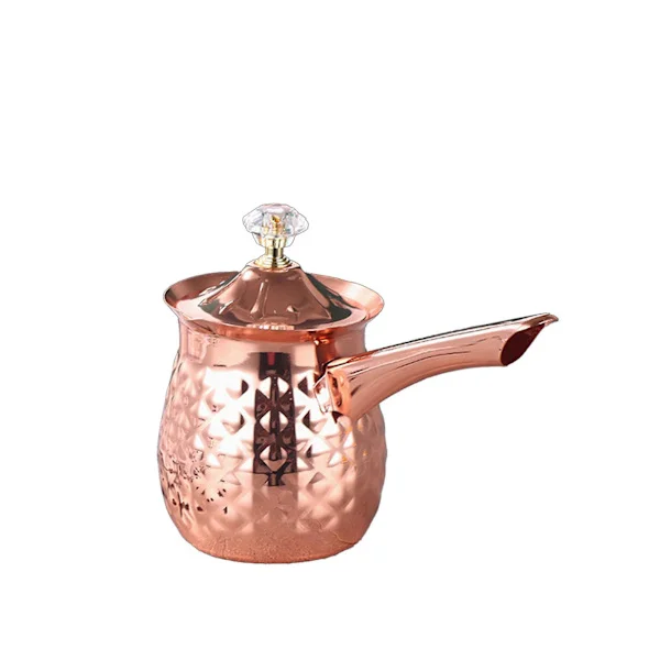 Turkish Coffee Pots Food Grade Multifunctional Butter Melting Pot for Making Hot Milk Rose Gold 200Ml