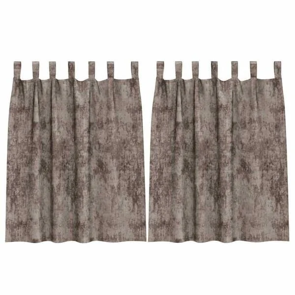 Mörkläggande sammetsgardiner - vidaXL - Kaffe - 140x140 cm - 2-pack - Total mörkläggning - Maskintvättbara