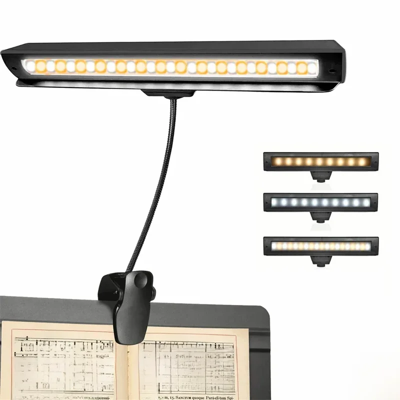 AliExpress - Lumière de pupitre Rechargeable 19 LED pince sur lampe de lecture veilleuse de chevet lampe de livre Rechargeable Usb 3 couleurs lumière 