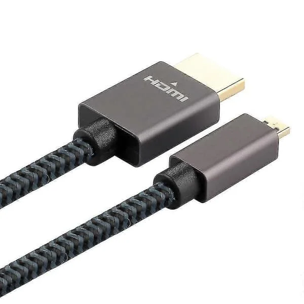3m Micro HDMI till HDMI 2.0 Hane till Hane Kabel 4K 60HZ för Mobiltelefon Digitalkamera PC Projektor Grå Stil A