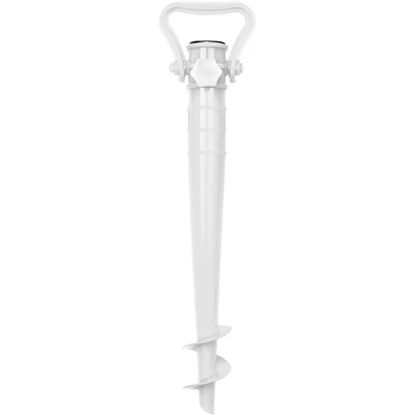 Parasollfot för strandsand eller jord, propeller strandsand parasollfot skruv i sand, sand parasollfot - white_xx