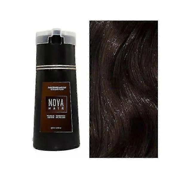 Nova Hårfarve 3-i-1 Hårpleje Shampoo Naturlig Hurtig Hvidt Hår Farvet Sort Hårfarve Langvarig Bekvemmelighed Mænd Kvinder Hårpleje[YJD]