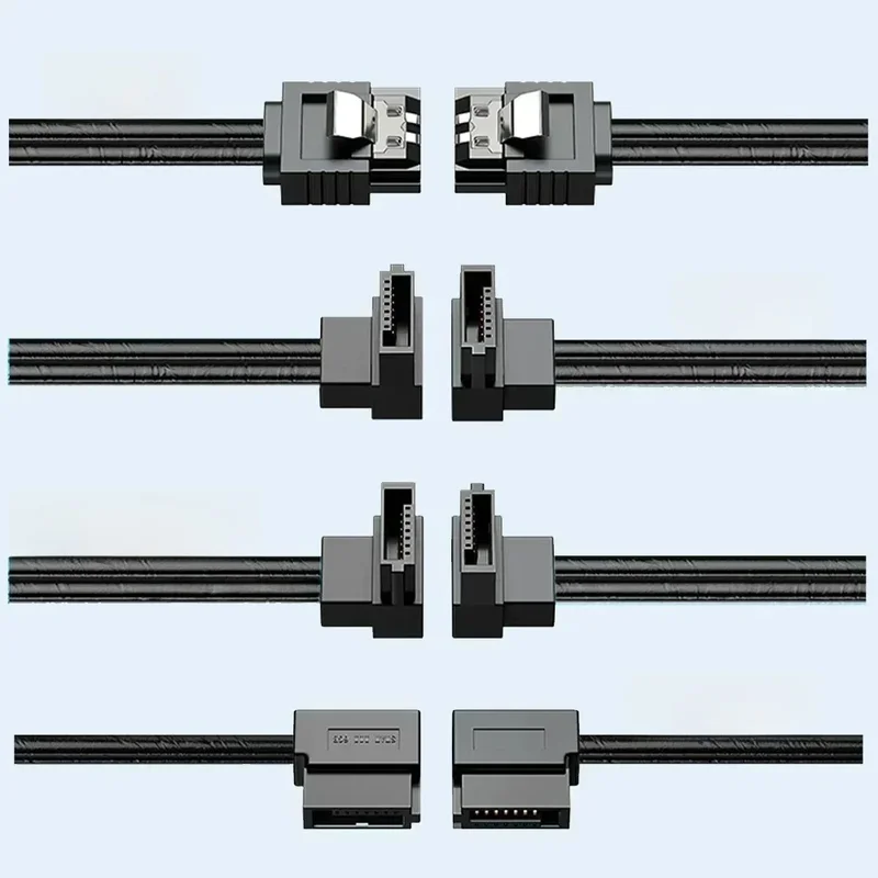 AliExpress - Sata 3.0 Datenkabel SATA III SATA 3-Kabel rechts links nach oben und unten Winkel 90 Grad 10–100 cm 6 GB schwarze Winkel SATA3 HDD-