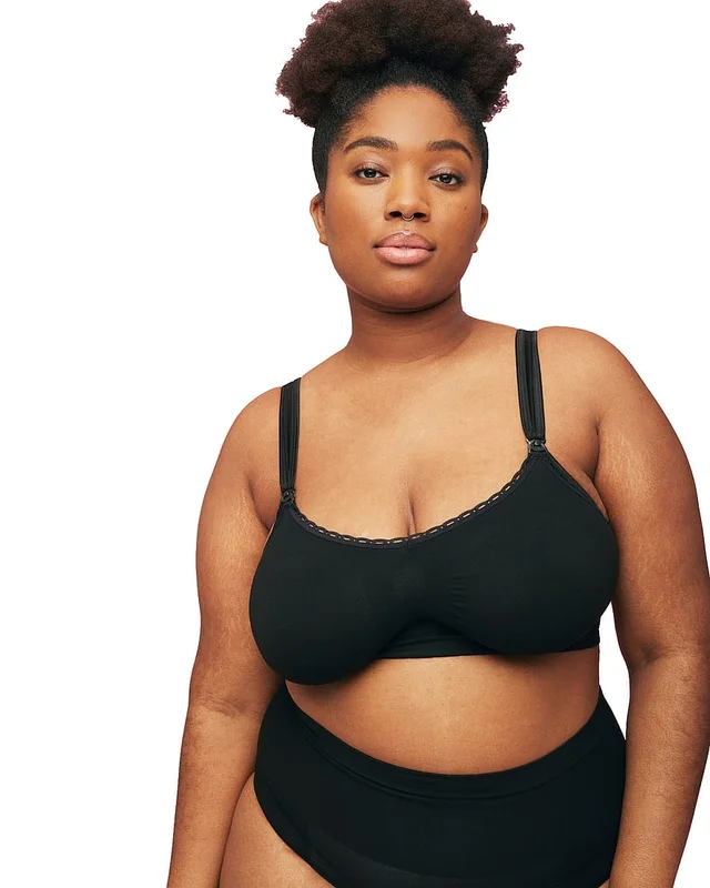 momkind Nursing Bra Black L/XL H-K, Tøj & Bolig, Bh'er, Amme-bh'er