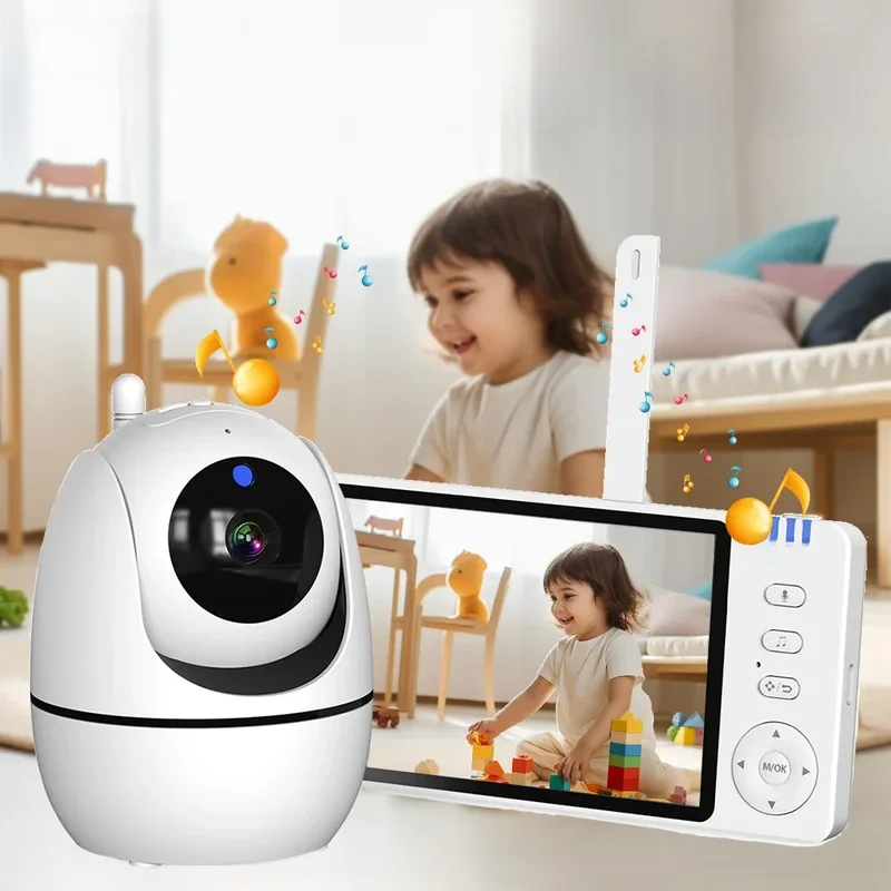 AliExpress - 5'' Video Baby Monitor 2,4G Mutter Kinder Nachtsicht Zoom PTZ Video Überwachung Kameras Mit Temperatur display Bildschirm ABM501