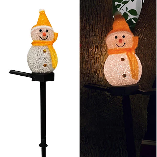 Solar Pathway Lights, Snowman Christmas Pathway Lights