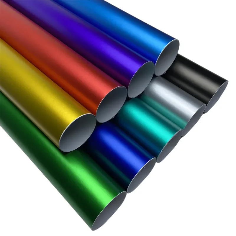 AliExpress - Mehrere Farben Ice Metallic Matte Chrome Vinyl Car Wrap Film mit Air Release Satin Auto Aufkleber Folie