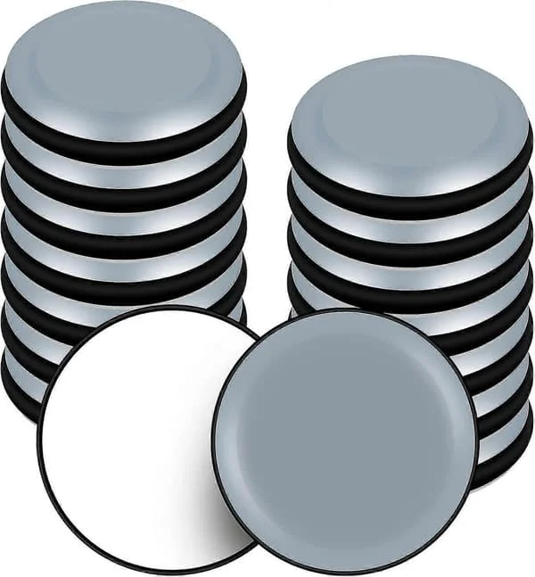 Møbelglidere, 16-pakning PTFE Teflon Runde Selvklebende Møbelglidere Egnet For Glatte Gulv Og Tepper (runde, 25mm)