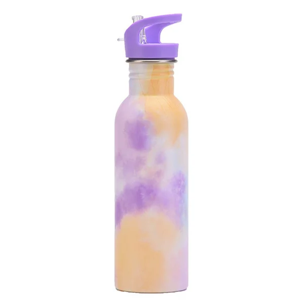 750 ml Single Wall Portable Stainless Steel Water Bottle with Straw